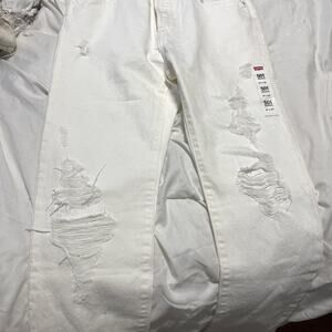 NWT Levi's 501 White Denim